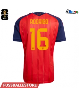 Günstige Spanien Rodri Hernandez #16 Heimtrikot WM 2026 Kurzarm
